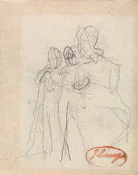 Seated Figure with Two Children